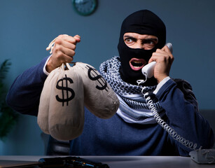 Terrorist asking for money ransom over the phone