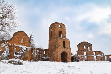 Medieval  destroyed  Korets castle. Ukraine
