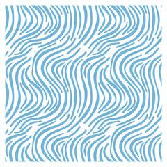 Seamless pattern with blue waves. Design for backdrops with sea, rivers or water texture.