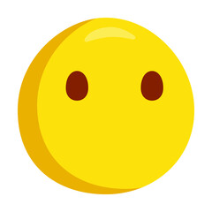 Without Mouth Emoji Icon Illustration. Silence Vector Symbol Emoticon Design Doodle Vector.