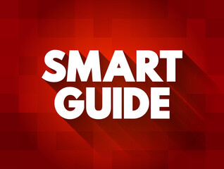 Smart Guide text quote, concept background