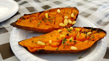 Sweet potato on the fire