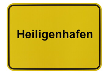 Illustration eines Stadteingangsschildes der Stadt Heiligenhafen