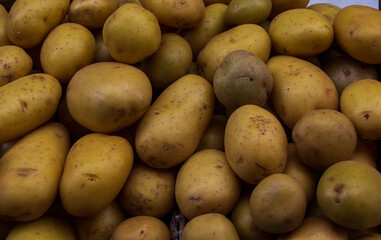 Basket full of delicious potatoes