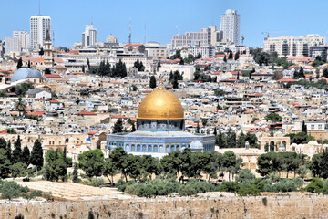 Fototapeta premium A view of Jerusalem from the mount of Olives