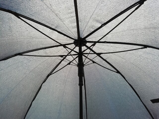 Water drops on an umbrella