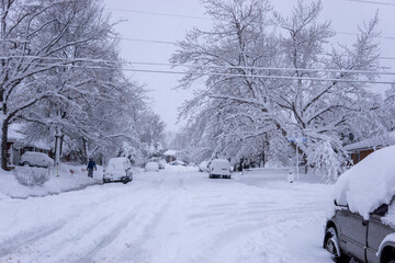 Boulder streets covered in snow after heavy snowstorm