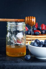 honey and fruit