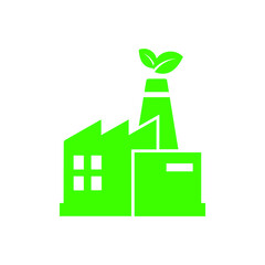 Plant ecology, industry icon, clean energy. Vector icon