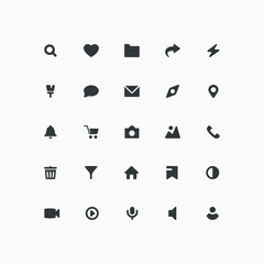 Vector set of icons for website and application development 