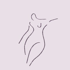 line illustration woman body shape icon