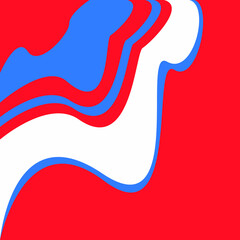 Abstract blue red wave background vector