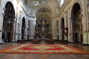 Fototapeta na wymiar Turin - The baroque church San Filippo Neri