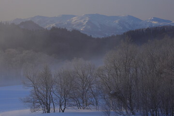 岩手県西和賀町　冬の和賀川