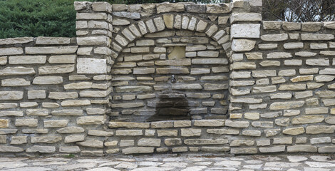 Fototapeta na wymiar various stone walls and stone structures in western black sea safranbolu.