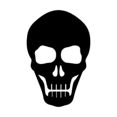 Black skull symbol vector design