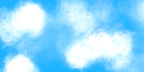 Sunny Blue Sky With White Clouds Illustration for Background