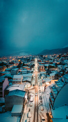 aerial view of the city