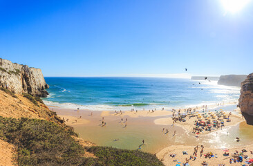 Fototapeta na wymiar Panoramic view of Beliche beach- Sagres Portugal