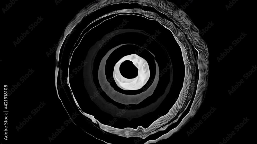 Wall mural abstract black and white circular patterns