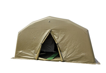 Green army tent