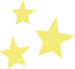 Obraz premium Vector illustration of yellow star shapes