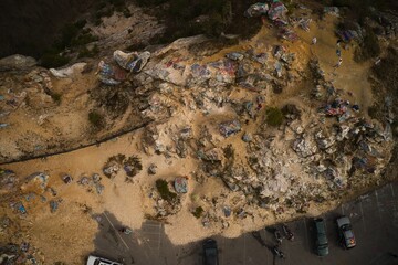 Scenic view of beautiful landscape from the top of Bell mountain in Georgia