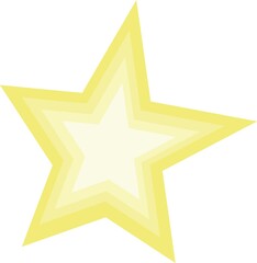 Vector illustration of a yellow star emoticon