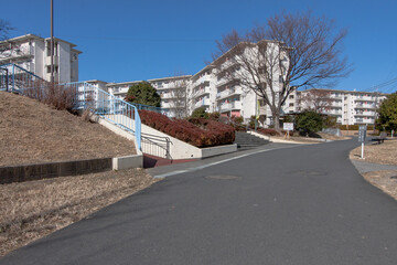 団地の遊歩道（多摩市／東京）