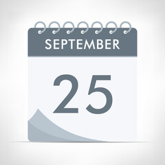 September 25 - Calendar Icon