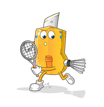recommend clip art: cutter playing badminton illustration. character vector