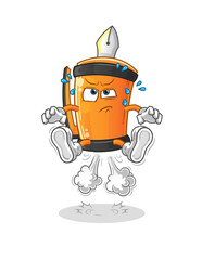 pen  fart jumping illustration. character vector