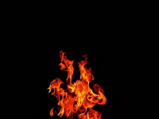 Fototapeta premium Abstract blaze fire flame texture for banner background.