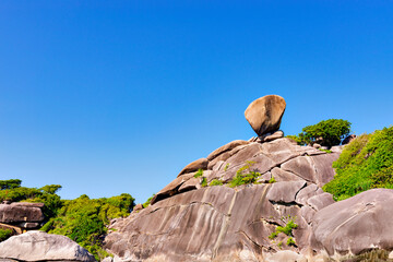Fototapeta na wymiar Landmark Rock of Donald Duck Bay at Koh Similan Islands, Phang-gna, Thailand