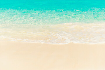 Fototapeta na wymiar Turquoise Andaman Sea with White Sand Beach of Similan Island, Phang gna Province, Thailand
