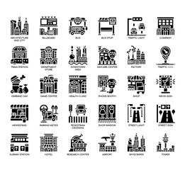 Set of downtown thin line and pixel perfect icons for any web and app project.