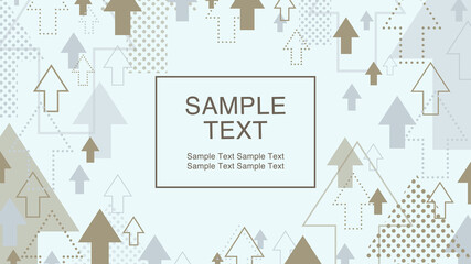 フラットデザインフレーム　上向き矢印	