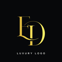 Abstract letter ED logo. This logo icon incorporate with abstract shape in the creative way.