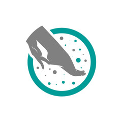 human foot logo design