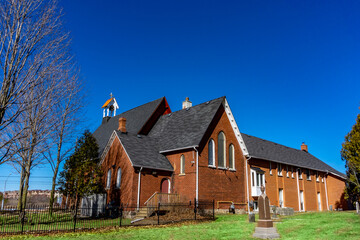 Saint John's Anglican Church located in Markham, Ontario, Canada -  constructed in 1846.