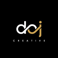 DOJ Letter Initial Logo Design Template Vector Illustration