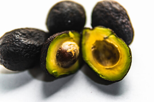 avocados on a white background
