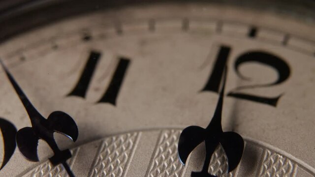 vintage pocket clock at midnight