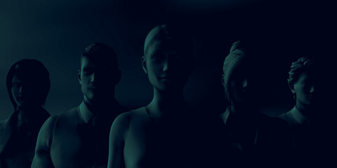 People Standing in the Shadows