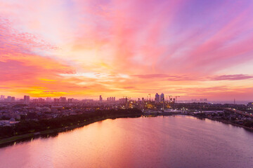 Fototapeta premium River near Jakarta International Stadium project