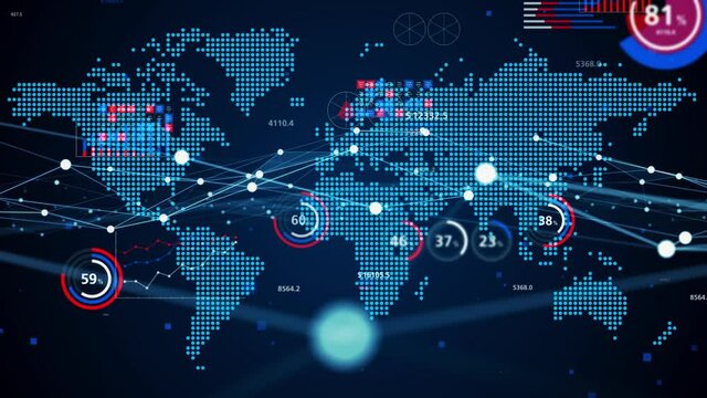 グローバルネットワーク　世界地図とグラフ