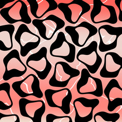 line art on abstract geometric shapes