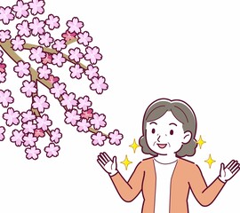 お花見をする人