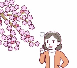 お花見をする人