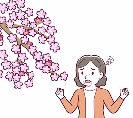 お花見をする人